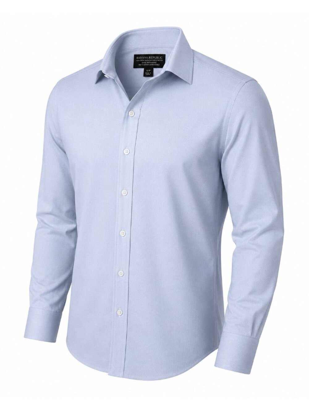 Banana Republic Camden Shirt Men S Blue Non Iron Stretch Button Up Standard Fit